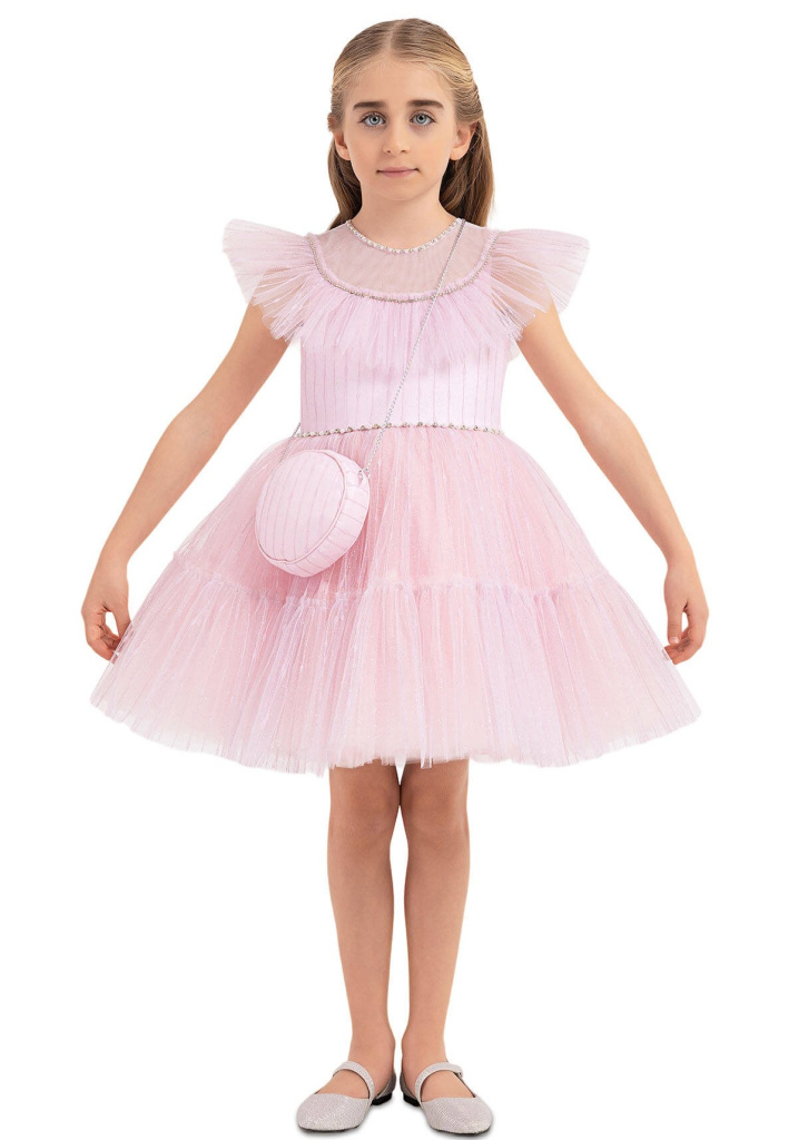 Платье нарядное для девочки (33324 пудра)
