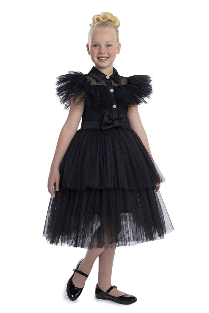 Платье нарядное для девочки (34075 черный)