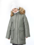 Пальто зимнее для девочки (1237-848мо олива меланж )