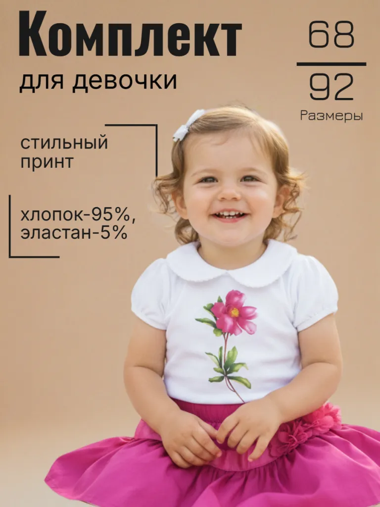 Комплект летний для девочки (NWF656)