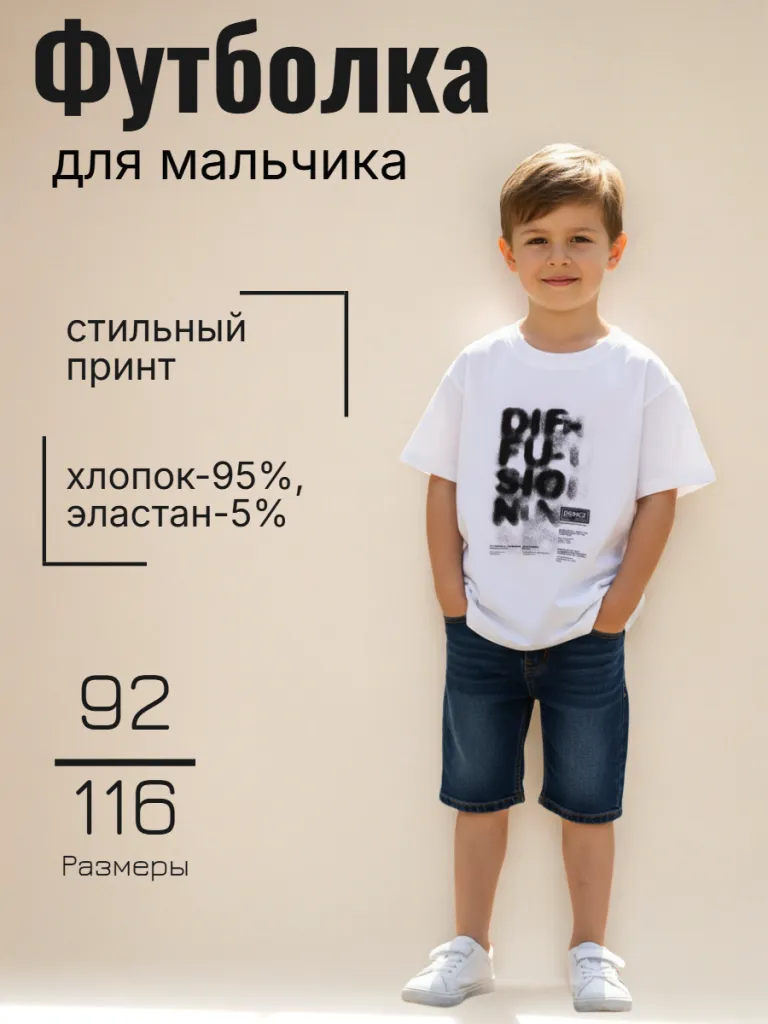 Футболка для мальчика (02609до белый)