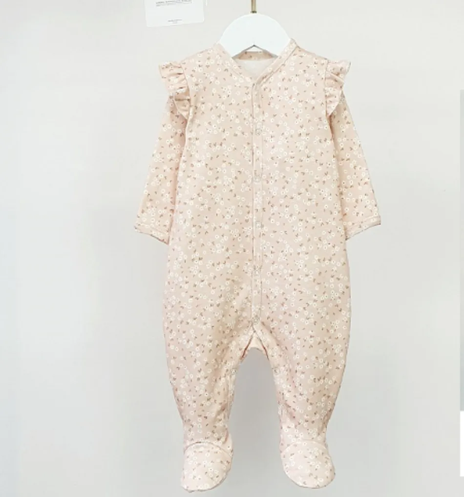 Комбинезон для девочки (К212/01К62и нюдовый/цветочки )