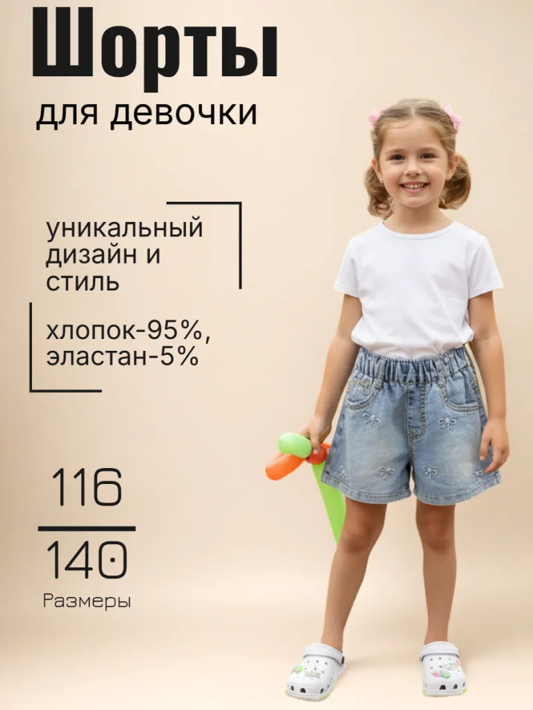 Шорты для девочки (02402се голубой)