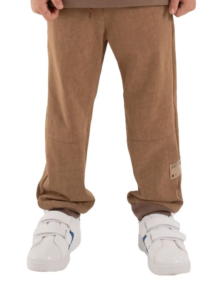 Брюки трикотажные для мальчика (О37180  коричневый)