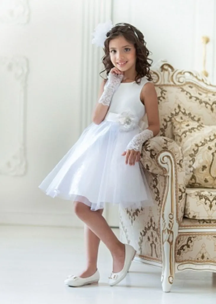 Платье нарядное для девочки (Розалия белый )