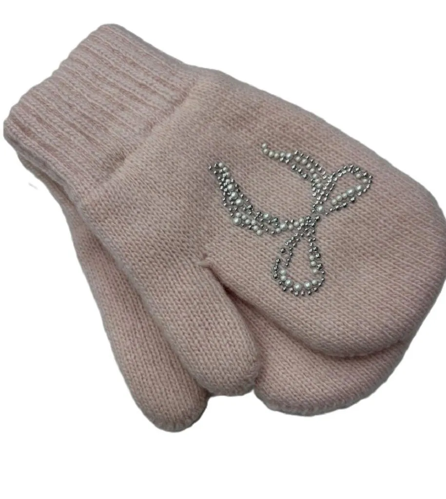 Варежки для девочки (МС-314/13045 св.розовый)