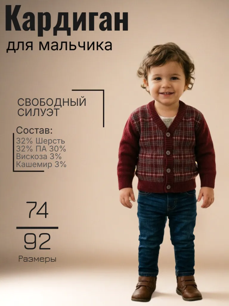 Кардиган для мальчика  (LL08901)