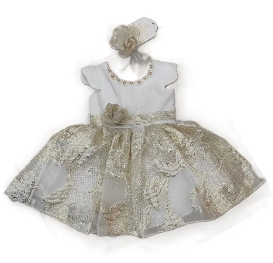 Платье нарядное для девочки (4206 золото)