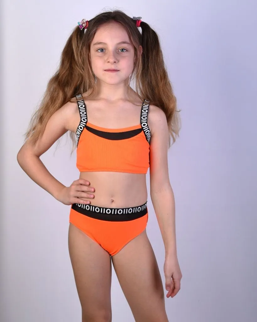 Купальник для девочки																														 (1058-1 оранжевый										)