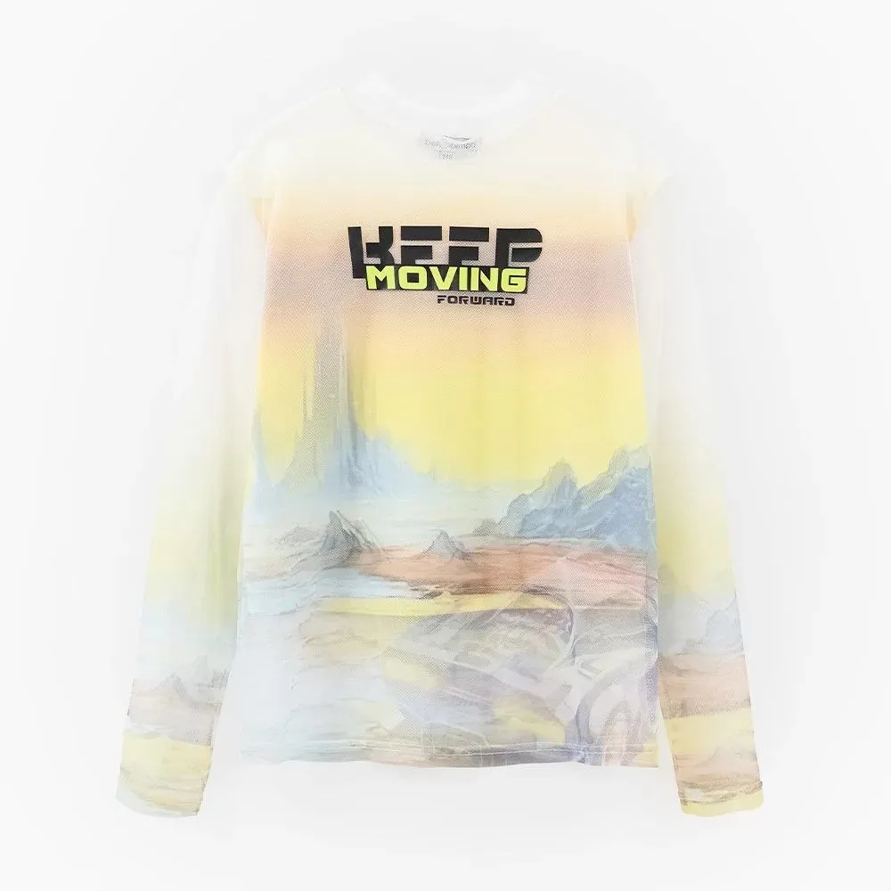 Лонгслив для девочки (252106 набивной)