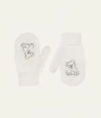 Варежки для девочки (МС-313/13041 белый)