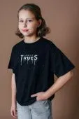 Футболка для девочки (22635 черный) Футболка для девочки (22635 черный)