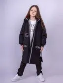 Парка демисезонная для девочки (ХАЙДИ 12ПП33 черн.)