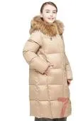 Пальто зимнее для девочки (G870H бежевый)