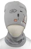 Комплект детский шапка и воротник (5126 серый) Комплект детский шапка и воротник (5126 серый)