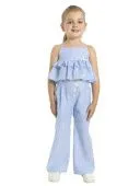 Комплект летний для девочки (О56847 белый-голубой)