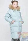 Пальто зимнее для девочки (G870HS голубой)