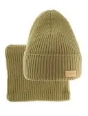 Комплект зимний детский (шапка+шарф-снуд) (Адаптация светлый хаки)