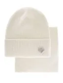 Комплект для девочки (шапка+снуд) (Сентябрина белый) Комплект для девочки (шапка+снуд) (Сентябрина белый)