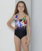 Купальник для девочки (2207 черный/голубой) Купальник для девочки (2207 черный/голубой)