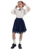 Блузка школьная для девочки (О76551 белый)