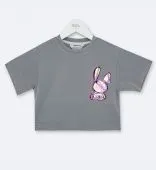 Футболка для девочки (19877 серый)