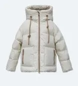 Куртка зимняя для девочек (22651W молочный)