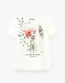 Футболка для девочки (252068 молочный)