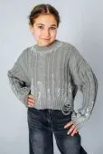 Джемпер для девочки (22793 серый)