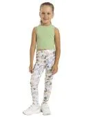 Легинсы для девочки (О56832 бело-желтый)
