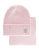 Комплект для девочки (шапка+снуд) (Сентябрина бледно-розовый)