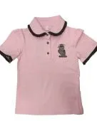 Поло для девочки (19372 розовый/серый) Поло для девочки (19372 розовый/серый)