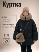 Куртка зимняя для девочек (G1099HS черный)