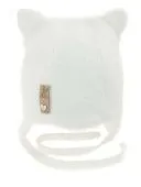 Шапка зимняя для девочки (Ресничка белый)