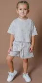 Шорты трикотажные для девочки (19950 cеро-бежевый)