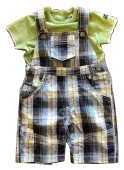 Полукомбинезон с футболкой для мальчика (N60838 green) Полукомбинезон с футболкой для мальчика (N60838 green)
