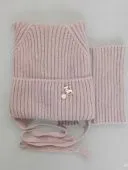 Комплект зимний для девочки (шапка+снуд) (Пуша какао)