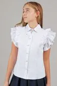 Блузка школьная для девочки (19367 белый)