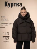 Куртка зимняя для девочек (G1076H кофейный)