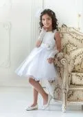Платье нарядное для девочки (Розалия белый )