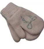 Варежки для девочки (МС-314/13045 св.розовый)