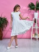 Платье нарядное для девочки (1107 белый)