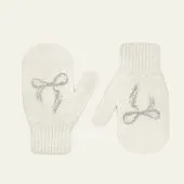 Варежки для девочки (МС-314/13045 белый)