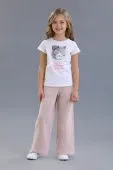 Брюки трикотажные для девочки (2512-123-ТХФЛ роз.)