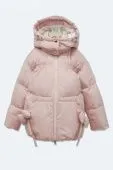 Пальто зимнее для девочки (10057 серо-розовый)