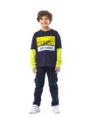 Джемпер для мальчика (О36672 синий /лайм) Джемпер для мальчика (О36672 синий /лайм)