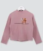 Водолазка для девочки (19787F серо-розовый ) Водолазка для девочки (19787F серо-розовый )