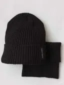 Комплект зимний для мальчика (шапка и снуд) (Турист чёрный)