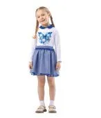 Блузка для девочки (О66660 белый ) Блузка для девочки (О66660 белый )