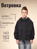 Ветровка для девочки (G1020F черный)